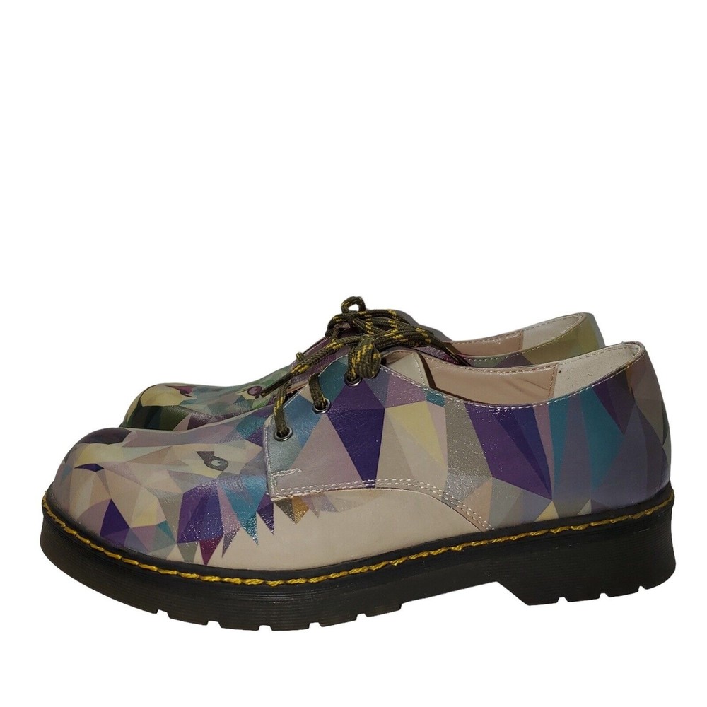 Goby Women’s Animal Lion Wolf Print Loafers/Shoes Size 40 (9 US)